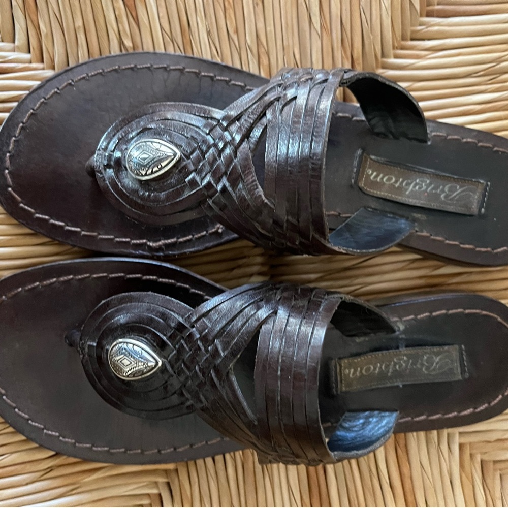 Brighton Brown Leather Sandals. Ladies Size 7